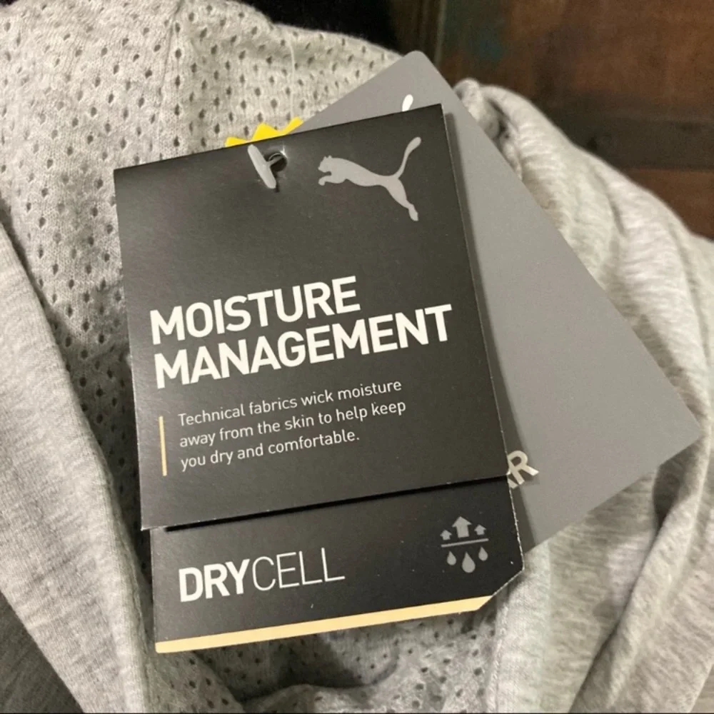 Women’s Puma Zip Up Hoodie Athletic Wear Grey Sweatshirt Medium NWT - Picture 14 of 14